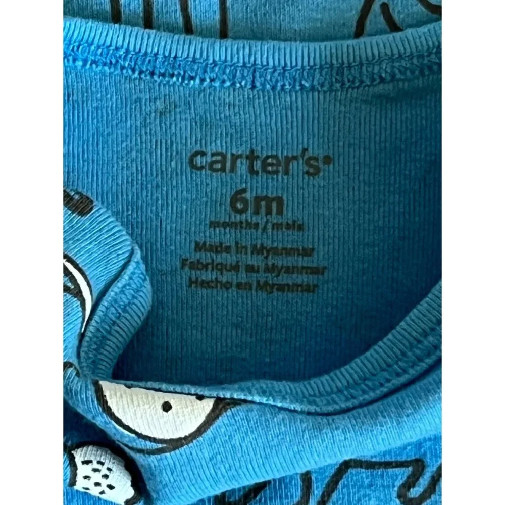 Carter’s 6 months Animals 3 piece set 1 Sleeper 2 Body Suits